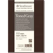 Strathmore Toned Gray Serie 400 Skizzenbuch, graugetönt, 118g/m2, 14x20.3cm, Softcover, 112 Seiten