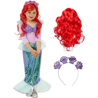 Morph Kostüm Mleerjungfrau Mädchen, Kostüm Meerjungfrau Kind, Meerjungfrau-Kostüm Kinder, Meerjungfrauen Kleid Mädchen, Kostüm Arielle - L (10-12 Jahre)
