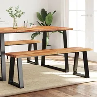 VidaXL Bank Baumkante 140 cm Massivholz Akazie
