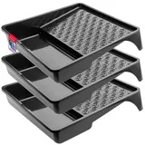 Kadax Farbwanne, Lackierwanne, Farbschale aus Kunststoff, 3 schwarz) - Kadax