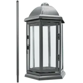 Grablaterne aus Stahlblech 23,5 cm schwarz mit Erdspieß