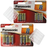 Panasonic "ALL YOU NEED"-Paket mit 8x Panasonic AA Batterien, 8x Panasonic AAA Batterien und 2x Aufbewahrungsboxen