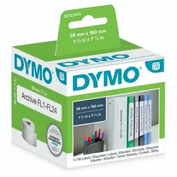 Dymo Ordner-Etiketten schmal 38 x 190 mm weiß 110 St.   99018