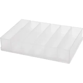 RAACO Sortimentskoffer Kunststoff 238 x 168 x 47 mm transparent 6 Fächer