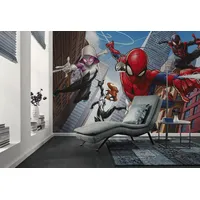 KOMAR Kindertapete, Marvel Spider-Man Swinging Crew bedruckt, bunt