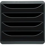 Exacompta Schubladenbox Big Box Plus 4-tlg. schwarz