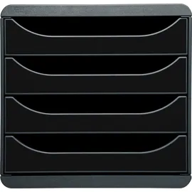 Exacompta Schubladenbox Big Box Plus 4-tlg. schwarz