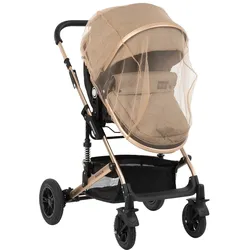Kikkaboo Moskitonetz Kinderwagen, Insektenschutz, Universalgröße Mückennetz Tüll beige