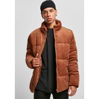 URBAN CLASSICS Boxy Corduroy Puffer Jacket in Braun, Größe L