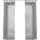 Gardinenbox 2er-Pack Gardinen Transparent Vorhang Set Wohnzimmer Voile Schlaufenschal mit Bleibandabschluß HxB 175x140 cm Grau,
