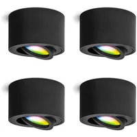 Linovum 4er Set SMOL Aufputz Deckenlampe schwenkbar kompatibel mit
