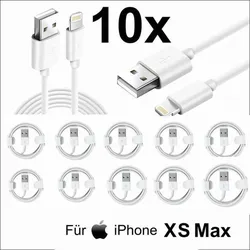 10x iPhone XS Max Lightning auf USB Kabel 1m Ladekabel