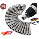 9-tlg. Steckschlüssel Set 5–13 mm – Hex Nuss- & Bit-Set für Schraubendreher