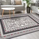 Mazovia Modern Teppich - Kurzflor - Teppich für Wohnzimmer, Schlafzimmer, Esszimmer - ÖKO-TEX Wohnzimmerteppich, Robust und pflegeleicht, Niedrige Florhöhe – Teppiche - grau 160 x 220 cm