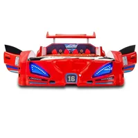 Aktürk Autobett Autobett Kinderbett VERON XRF-3 mit Türen rot