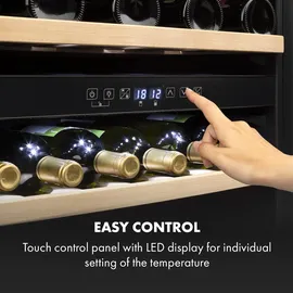 Klarstein Vinsider 36 Weinkühlschrank 2 Kühlzonen 5-22°C 85l Edelstahl