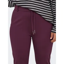 ONLY CARMAKOMA Jogger Pants "CARGOLDTRASH LIFE CLASSIC PANT NOOS", Damen, Gr. 48, Länge 32, port royale, Milano Rib, Obermaterial: 63% Viskose, 32% Nylon, 5% Elasthan, unifarben, gerade, unten schmal lang, Hosen, Viskosemischung, regular fit