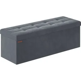 Songmics Sitzhocker Samt 110 x 76 x 110 cm Grau