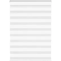 vidaXL Doppelrollo Zebrarollo 110 x 150 cm Weiß