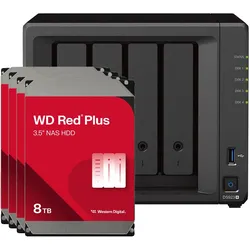 Synology DS923+ 32TB WD Red Plus NAS-Bundle NAS inkl. 4x 8TB WD Red Plus 3,5 Zoll SATA Festplatte