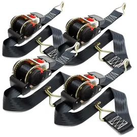 Wiltec Spanngurte Automatik 4er Set 750 daN 3 m x 50 mm
