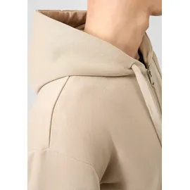 QS Basic-Sweatjacke mit Kapuze beige L
