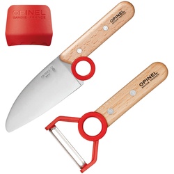 OPINEL Kinder Messer Set Le Petit Chef 3tlg Kochmesser Sparschäler Fingerschutz
