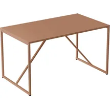 Oviala Rechteckiger Esstisch für 4 Personen aus braunem Stahl