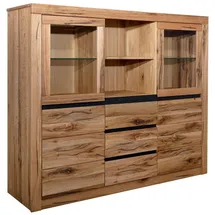 MASSIVMOEBEL24.DE Highboard 155 x 140 x 43 cm Beige
