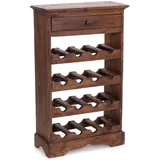 DESIGN DELIGHTS Flaschenregal, Hellbraun, Holz, 55x85x23 cm, Wohnzimmer, Regale, Weinregale