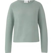 Comma, Longpullover Strukturierter Strickpullover Grün 34