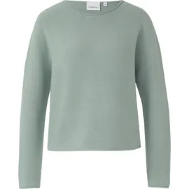 Comma, Longpullover Strukturierter Strickpullover Grün 34