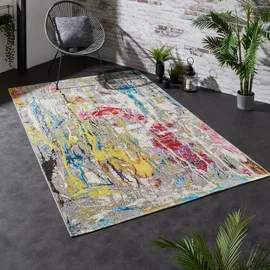 Andiamo Platana bunt Multi B:120cm H:3mm L:180cm, Obermaterial: 78% Polypropylen, 22% Polyester, Teppiche, Teppich, modernes Design, In- und Outdoor geeignet, Balkon, Terrasse