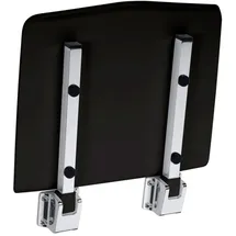 Brillantbad BELP Duschklappsitz Edelstahl poliert Kunststoff Schwarz 350x70x335 mm, 120 kg Traglast für Bad & WC >> zum Bohren