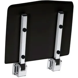 Brillantbad BELP Duschklappsitz Edelstahl poliert Kunststoff Schwarz 350x70x335 mm, 120 kg Traglast für Bad & WC >> zum Bohren