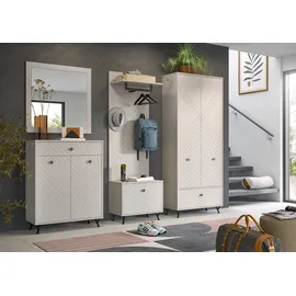 Home Affaire Mento Garderobenschrank 215 x 35 x 190 cm beige