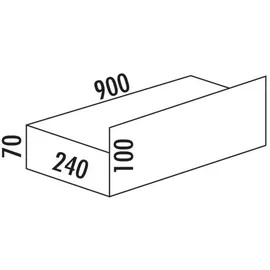 Naber Cox Base-Board® 900, Utensilienschublade, silber - Silber