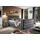 Set One by Musterring Boxspringbett "Richmond", grau (anthrazit), B:203cm L:243cm, SET ONE BY MUSTERRING, Komplettbetten, Boxspringbett, versenkbarer TV- Halterung mit Fernbedienung
