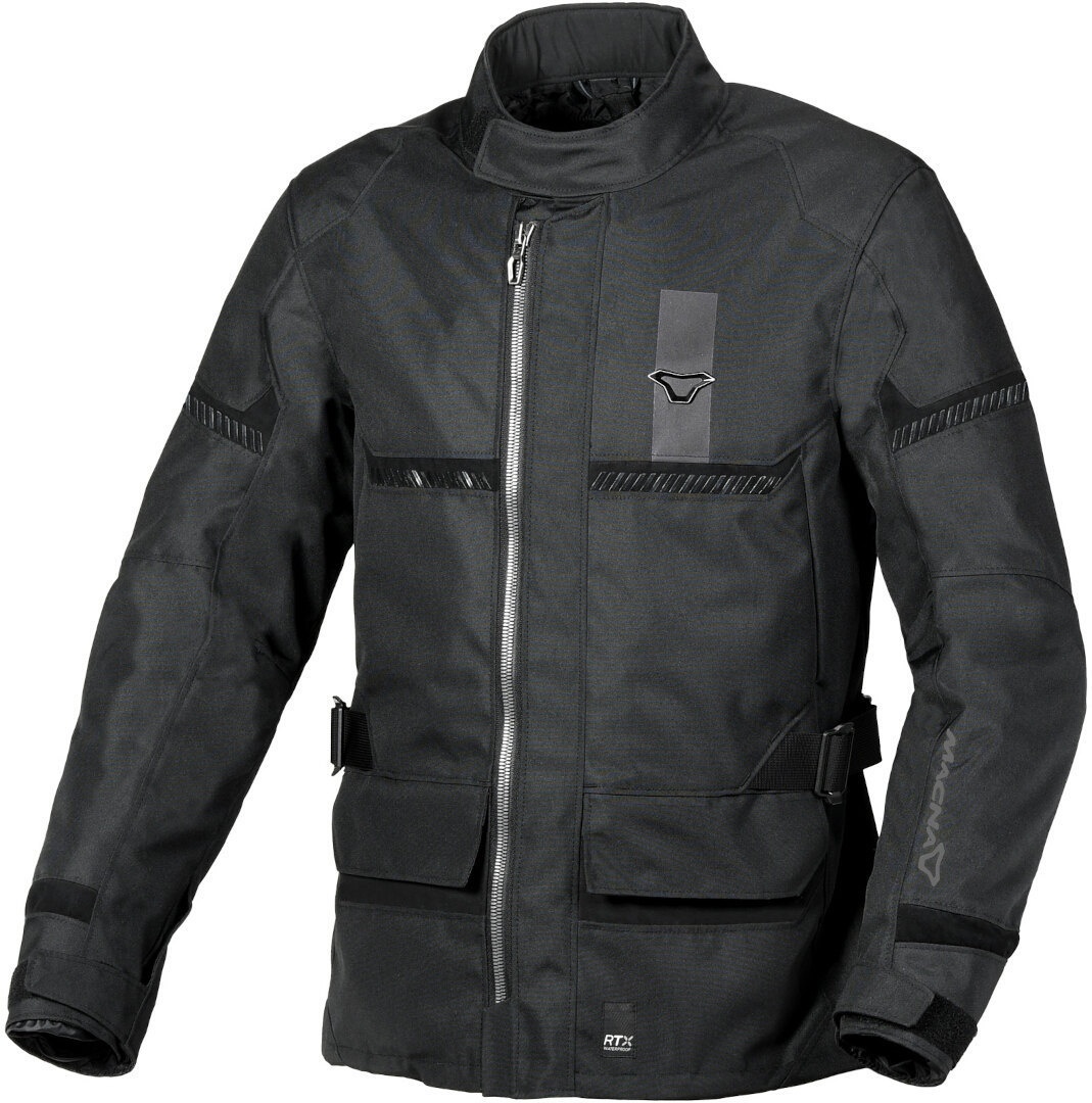 Macna Signal wasserdichte Motorrad Textiljacke, schwarz, Größe 4XL für Männer