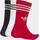 adidas Crew Socken 3er Pack Grau/Rot/Schwarz/Weiß 28-30