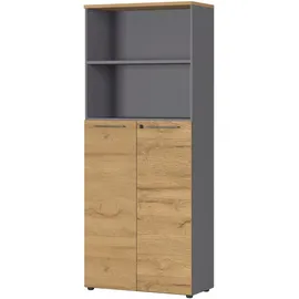 Germania Agenda Aktenschrank 80 x 40 x 197 cm grau