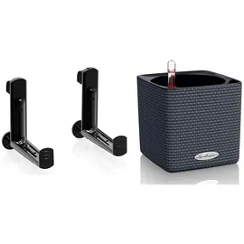LECHUZA Cube Color Komplettset 14 x 14 x 14 cm schiefergrau