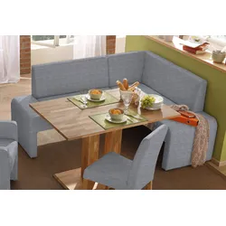 Eckbank HOME AFFAIRE "Bologna", grau (grau (fantasy 8202)), B:180cm H:84cm T:140cm, Sitzbänke, in 2 Größen (langer Schenkel 180 oder 200 cm), verschiedene Qualitäten
