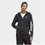 adidas Essentials Linear French Terry Kapuzenjacke Damen Schwarz-S