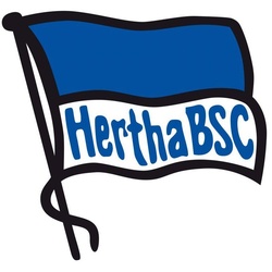 Wall-Art Wandtattoo Hertha BSC – Logo Fahne (1 St) bunt 100 cm x 94 cm x 0,1 cm