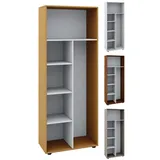 VCM Holz-Besenregal 6 Fächer Maße: . 70 x H. 178 x T. 40 cm Putzschregal ohne Türen - Vandol