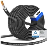 HB-DIGITAL Solarleitung H1Z2Z2-K Solarkabel 4mm2 PV Kabel Photovoltaik Solarkabel, Solarstecker, (4000 cm), TÜV Rheinland zertifizierte PV Kabel schwarz