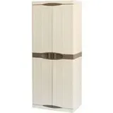 Artplast Kunststoffschrank Evolution braun Polyrattan B/H/L: ca. 47x184x70 cm - braun, beige