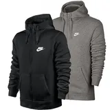 Nike Sportswear Club Herren-Kapuzenjacke Black/Black/White L