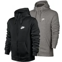 Nike Sportswear Club Herren-Kapuzenjacke Black/Black/White L
